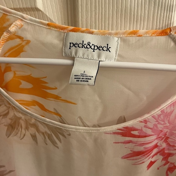 SET~PECK & PECK~SHEAR TOP WITH CAMI~LG - Picture 3 of 13